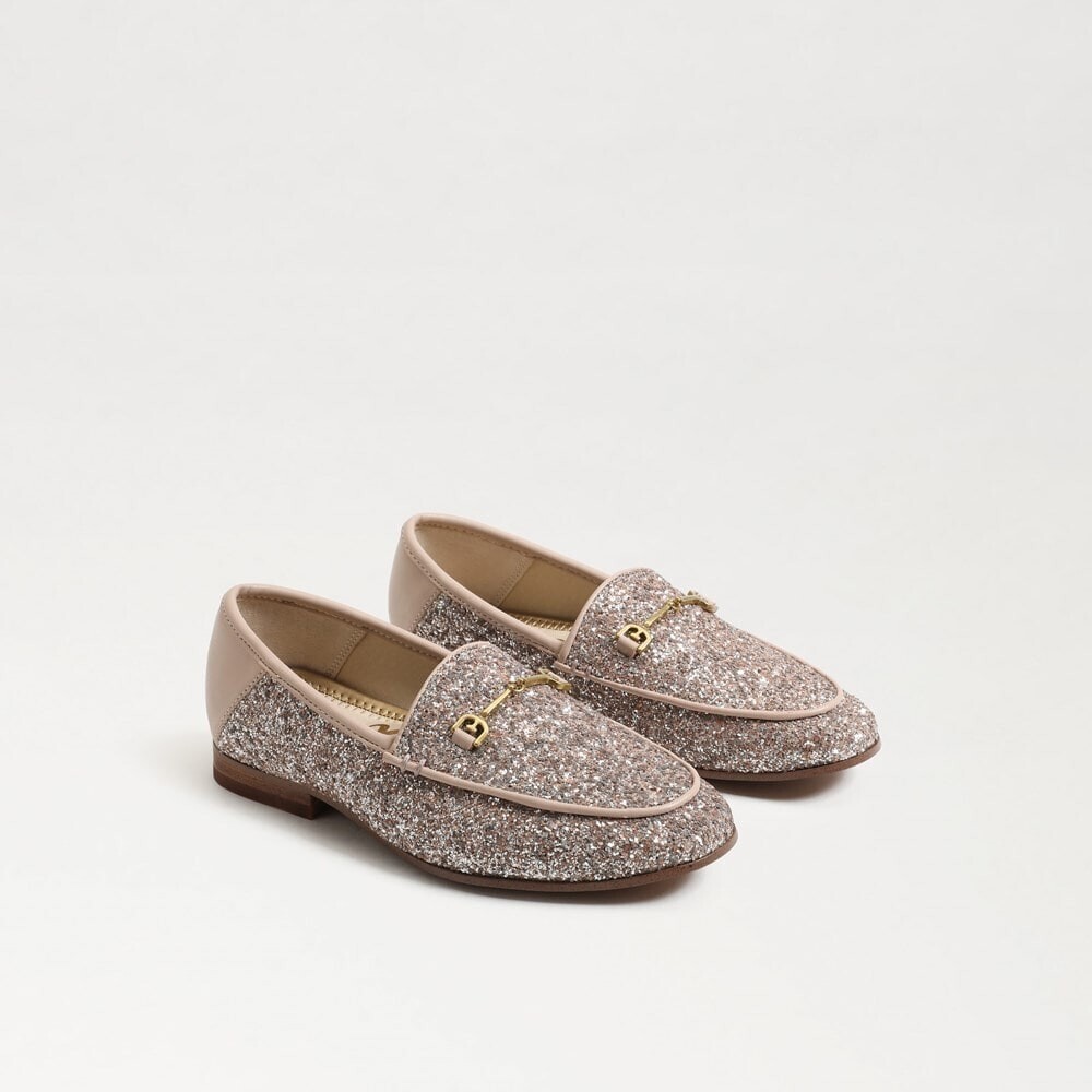 Sam Edelman Loraine Bit Loafer Kids 1 Pink Latte Moc Toe Slip On Shoes ZAP1026